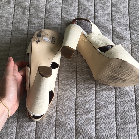 Carmen’s Padova cream leather strappy heel 40/9 - Picture 6 of 7
